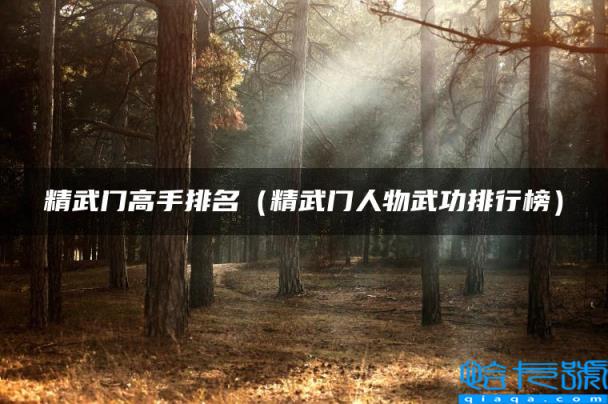 精武门高手排名,精武门人物武功排行榜(附2022年最新排名前十榜单)